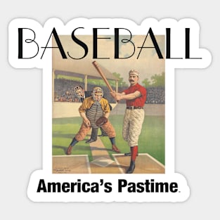 America's Pastime Baseball Sticker